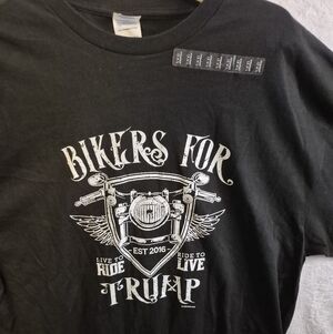 Bikers For TRUMP 2XL Shirt Sleeve Tee Shirt NWT